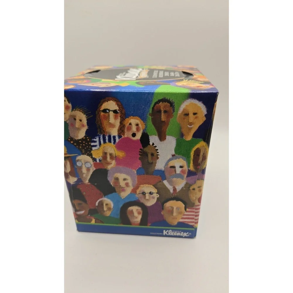 Vintage 2003 Kleenex Expressions Artist Series Sealed Tissue Box Folk Art USA